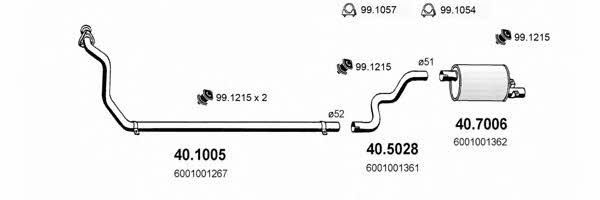  ART2031 Exhaust system ART2031: Buy near me in Poland at 2407.PL - Good price!