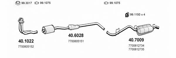 Asso ART2090 Exhaust system ART2090: Buy near me in Poland at 2407.PL - Good price!