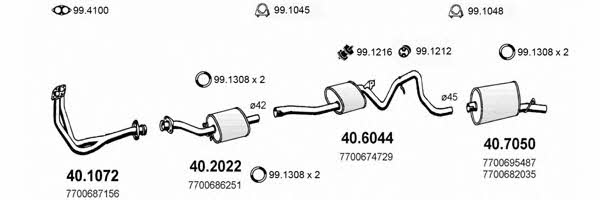 Asso ART2121 Exhaust system ART2121: Buy near me in Poland at 2407.PL - Good price!