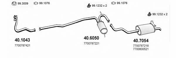 Asso ART2129 Exhaust system ART2129: Buy near me in Poland at 2407.PL - Good price!