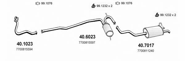 Asso ART2130 Exhaust system ART2130: Buy near me in Poland at 2407.PL - Good price!
