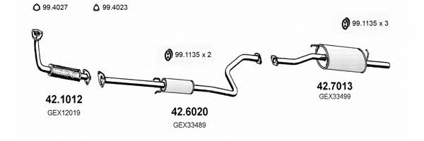 Asso ART2195 Exhaust system ART2195: Buy near me in Poland at 2407.PL - Good price!