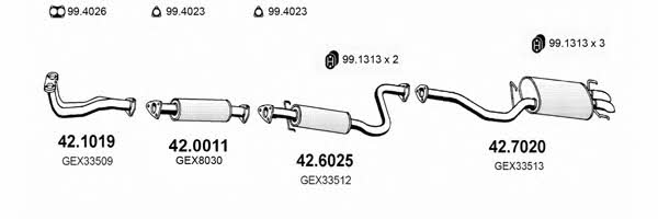  ART2204 Exhaust system ART2204: Buy near me in Poland at 2407.PL - Good price!