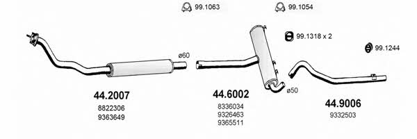Asso ART2254 Exhaust system ART2254: Buy near me in Poland at 2407.PL - Good price!