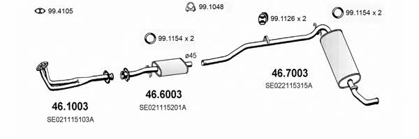  ART2303 Abgasanlage ART2303: Kaufen Sie zu einem guten Preis in Polen bei 2407.PL!