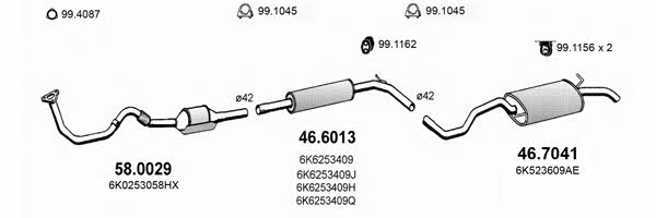 Asso ART2375 Система выпуска отработаных газов ART2375: Отличная цена - Купить в Польше на 2407.PL!