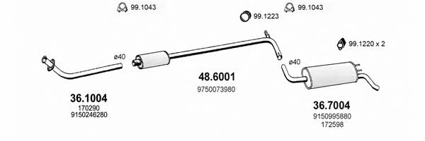 ART2402 Exhaust system ART2402: Buy near me in Poland at 2407.PL - Good price!