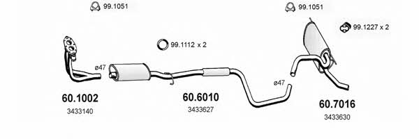 Asso ART2463 Exhaust system ART2463: Buy near me in Poland at 2407.PL - Good price!