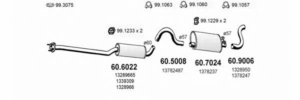 Asso ART2475 Система випуску відпрацьованих газів ART2475: Приваблива ціна - Купити у Польщі на 2407.PL!