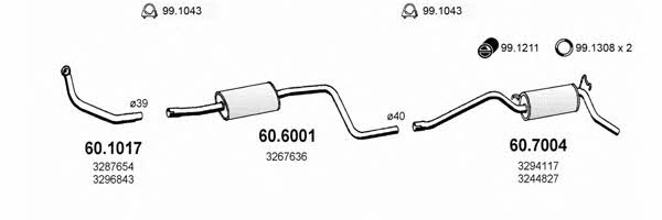 Asso ART2476 Exhaust system ART2476: Buy near me in Poland at 2407.PL - Good price!