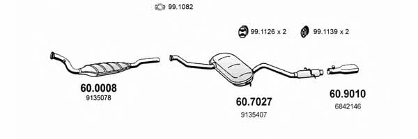  ART2502 Exhaust system ART2502: Buy near me in Poland at 2407.PL - Good price!