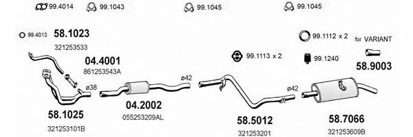 Asso ART2520 Exhaust system ART2520: Buy near me in Poland at 2407.PL - Good price!