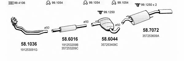  ART2532 Exhaust system ART2532: Buy near me in Poland at 2407.PL - Good price!