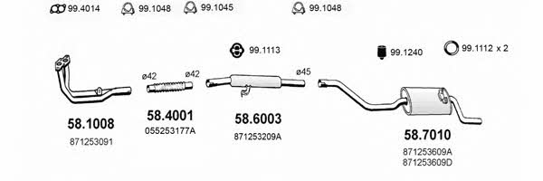  ART2551 Система выпуска отработаных газов ART2551: Отличная цена - Купить в Польше на 2407.PL!