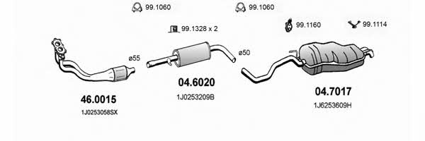 ART2574 Exhaust system ART2574: Buy near me in Poland at 2407.PL - Good price!