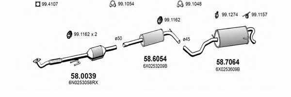 Asso ART2584 Exhaust system ART2584: Buy near me in Poland at 2407.PL - Good price!