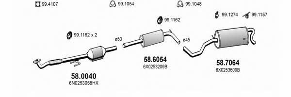 Asso ART2587 Exhaust system ART2587: Buy near me in Poland at 2407.PL - Good price!