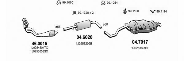  ART2590 Exhaust system ART2590: Buy near me in Poland at 2407.PL - Good price!
