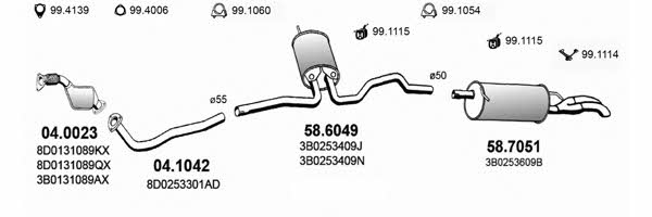  ART2661 Exhaust system ART2661: Buy near me in Poland at 2407.PL - Good price!