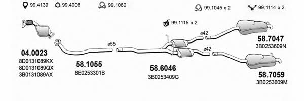  ART2662 Exhaust system ART2662: Buy near me in Poland at 2407.PL - Good price!