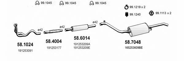  ART2716 Exhaust system ART2716: Buy near me in Poland at 2407.PL - Good price!