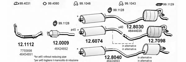 Asso ART2743 Exhaust system ART2743: Buy near me in Poland at 2407.PL - Good price!