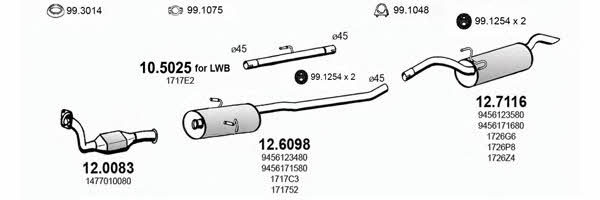 Asso ART2796 Exhaust system ART2796: Buy near me in Poland at 2407.PL - Good price!