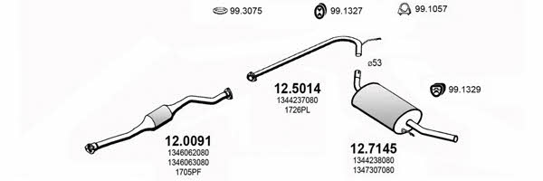 Asso ART2808 Exhaust system ART2808: Buy near me in Poland at 2407.PL - Good price!