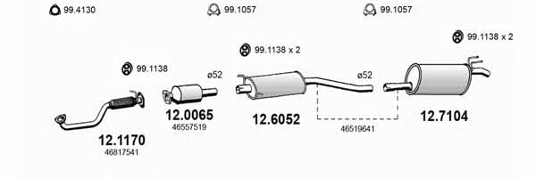 Asso ART2815 Система випуску відпрацьованих газів ART2815: Приваблива ціна - Купити у Польщі на 2407.PL!