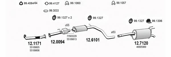  ART2822 Exhaust system ART2822: Buy near me in Poland at 2407.PL - Good price!