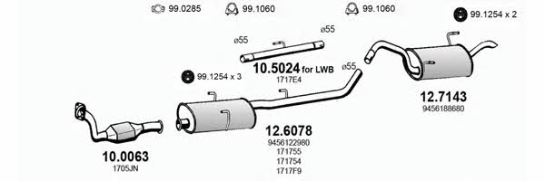 Asso ART2827 Система випуску відпрацьованих газів ART2827: Приваблива ціна - Купити у Польщі на 2407.PL!
