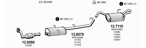 Asso ART2835 Система випуску відпрацьованих газів ART2835: Приваблива ціна - Купити у Польщі на 2407.PL!