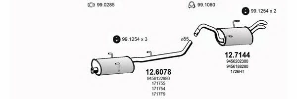 Asso ART2836 Exhaust system ART2836: Buy near me in Poland at 2407.PL - Good price!