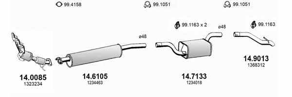  ART2847 Система выпуска отработаных газов ART2847: Отличная цена - Купить в Польше на 2407.PL!