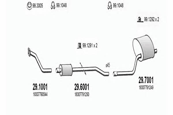 Asso ART2872 Exhaust system ART2872: Buy near me in Poland at 2407.PL - Good price!