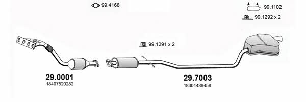 Asso ART2874 Система випуску відпрацьованих газів ART2874: Приваблива ціна - Купити у Польщі на 2407.PL!