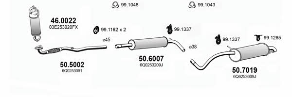 Asso ART2914 Exhaust system ART2914: Buy near me in Poland at 2407.PL - Good price!