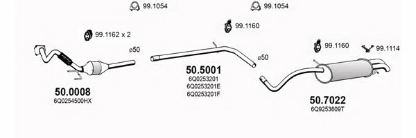Asso ART2927 Exhaust system ART2927: Buy near me at 2407.PL in Poland at an Affordable price!