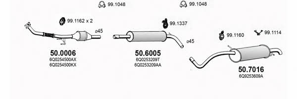 Asso ART2953 Система випуску відпрацьованих газів ART2953: Приваблива ціна - Купити у Польщі на 2407.PL!