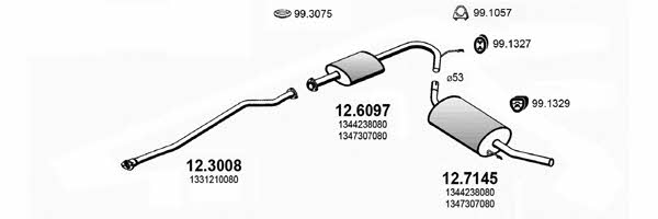 Asso ART2960 Exhaust system ART2960: Buy near me in Poland at 2407.PL - Good price!