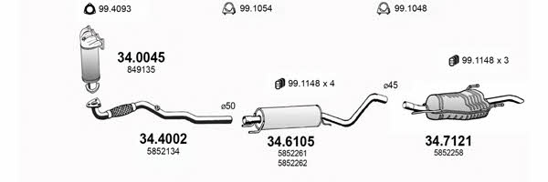 Asso ART3017 Exhaust system ART3017: Buy near me in Poland at 2407.PL - Good price!