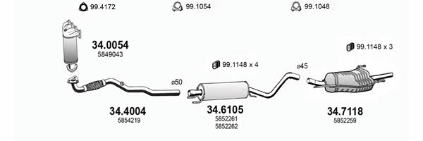  ART3018 Exhaust system ART3018: Buy near me in Poland at 2407.PL - Good price!