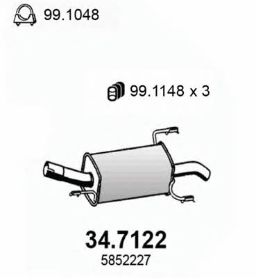 Asso 34.7122 End Silencer 347122: Buy near me in Poland at 2407.PL - Good price!