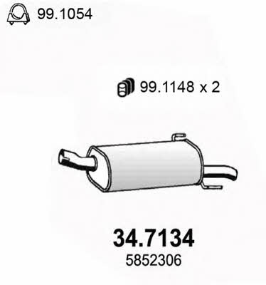 Asso 34.7134 End Silencer 347134: Buy near me in Poland at 2407.PL - Good price!