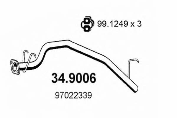 Asso 34.9006 Exhaust pipe 349006: Buy near me at 2407.PL in Poland at an Affordable price!