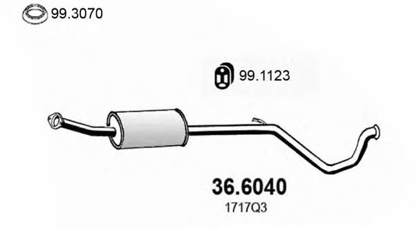 Asso 36.6040 Central silencer 366040: Buy near me at 2407.PL in Poland at an Affordable price!
