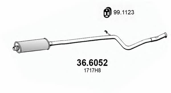 Asso 36.6052 Central silencer 366052: Buy near me in Poland at 2407.PL - Good price!