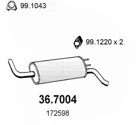 Asso 36.7004 End Silencer 367004: Buy near me at 2407.PL in Poland at an Affordable price!