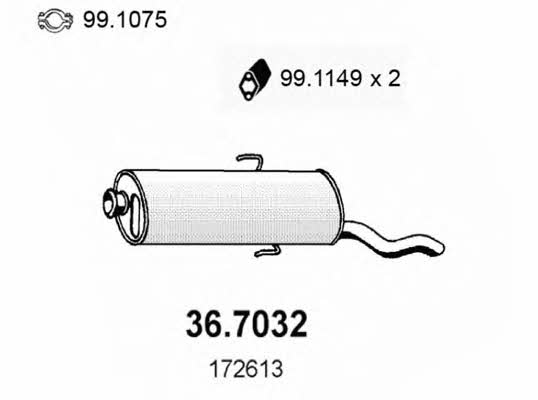 Asso 36.7032 End Silencer 367032: Buy near me in Poland at 2407.PL - Good price!