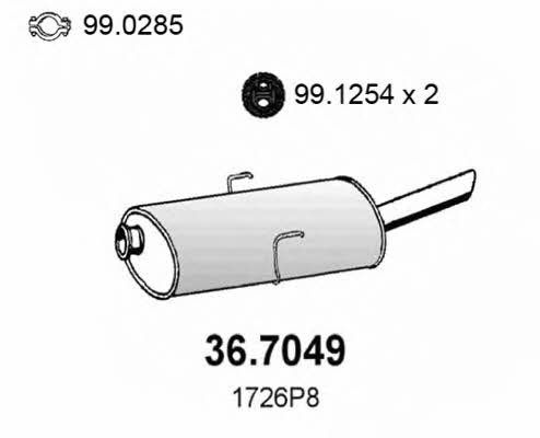 Asso 36.7049 End Silencer 367049: Buy near me at 2407.PL in Poland at an Affordable price!